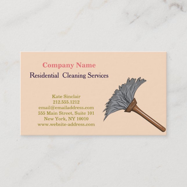 Carte De Visite Service de nettoyage professionnel moderne (Devant)