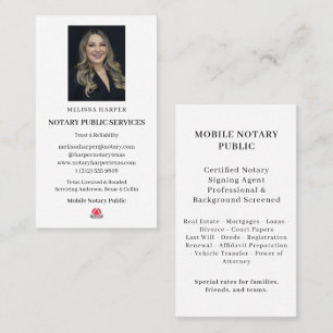Carte De Visite Service de notaire public certifié