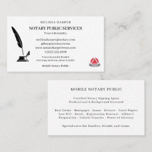 Carte De Visite Service de notaire public mobile