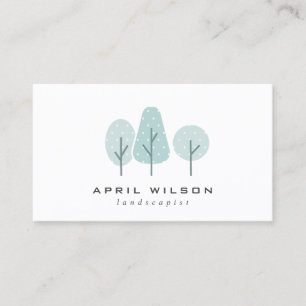 CARTE DE VISITE SERVICE DE PAYSAGE EN ARBRE TURQUOISE CUTE AQUA BL