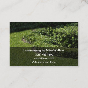 Carte De Visite Service de paysagisme Simple paysagiste