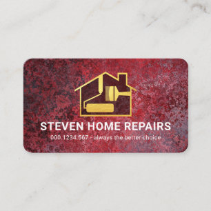 Carte De Visite Service de peintre en peinture grunge rougeâtre
