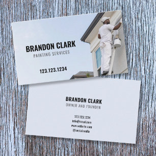 Carte De Visite Service de peinture d'échelle bleu pâle Peintre Im