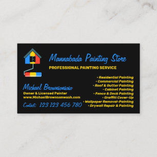 Carte De Visite Service de peinture Décoration Moderne Professionn
