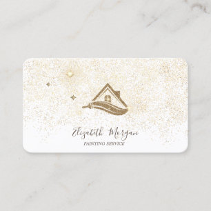 Carte De Visite Service de peinture élégant et moderne de confetti