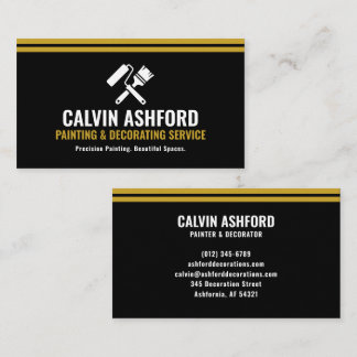 Carte De Visite Service de peinture et de décoration Moderne Noir 