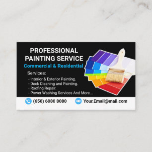 Carte De Visite Service de peinture moderne élégant professionnel