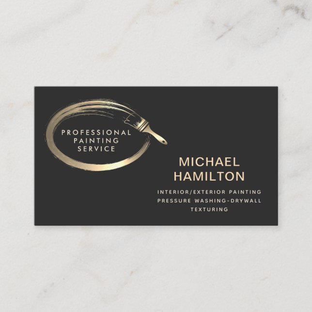 Carte De Visite Service de peinture moderne et élégant professionn (Devant)