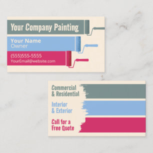 Carte De Visite Service de peinture multicolore moderne