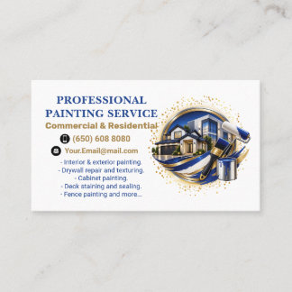 Carte De Visite Service de peinture professionnel Peintre de maiso