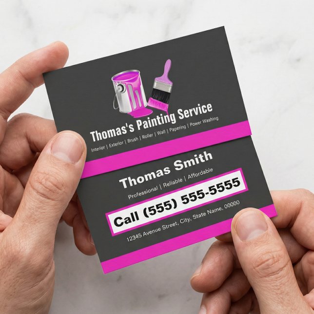 Carte De Visite Service de peinture professionnelle - Brosse de pe (Créateur téléchargé)
