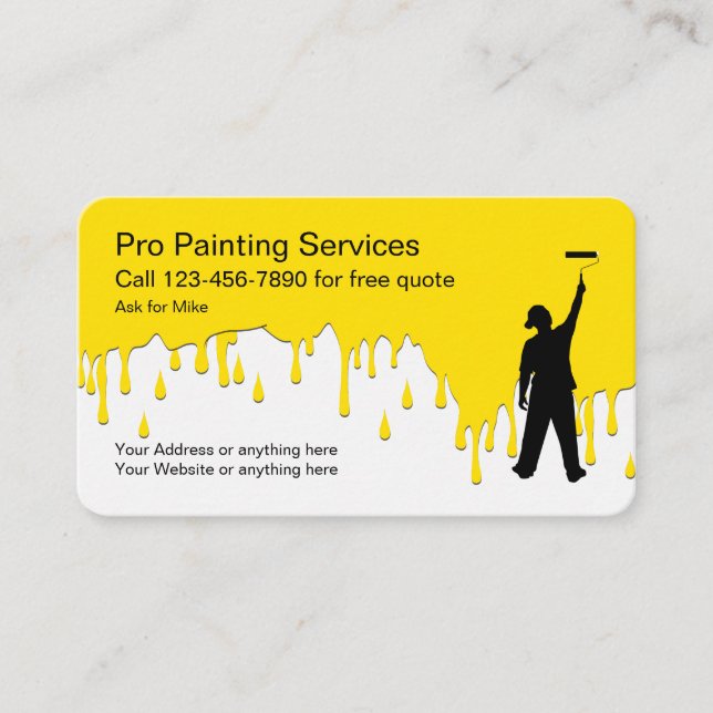 Carte De Visite Service de peinture unique (Devant)