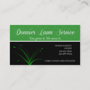 Carte De Visite Service de pelouse de Donnie