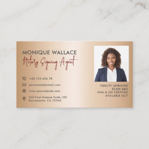 Carte De Visite Service de photographie professionnel Gold Minimal