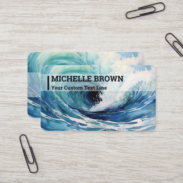 Carte De Visite Service de Piscine à Remous (Devant/Arrière en situation)