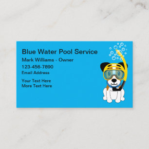 Carte De Visite Service de piscine amusant Nouveau