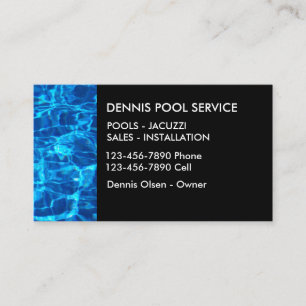Carte De Visite Service De Piscine Simple