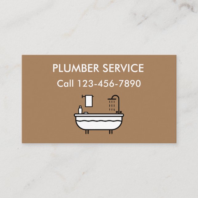 Carte De Visite Service de plomberie (Devant)
