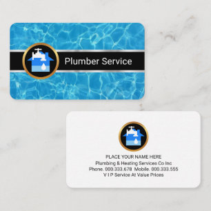 Carte De Visite Service de plomberie de surface de l'eau