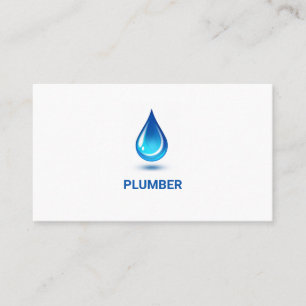 Carte De Visite Service de plomberie professionnel Blue Water Drif