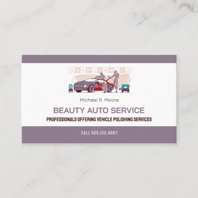 Carte De Visite Service de polissage | Professionnel (Devant)