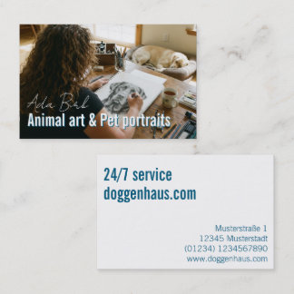 Carte De Visite Service de portraits d'animaux de compagnie