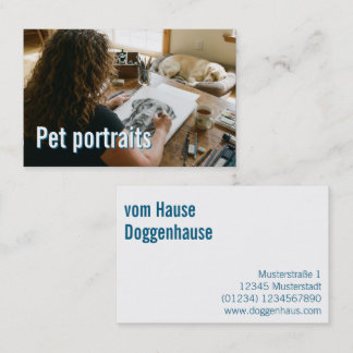 Carte De Visite Service de portraits d'animaux de compagnie