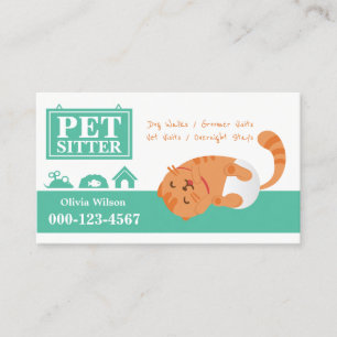 Carte De Visite Service de pose-bébé pour animaux de compagnie d