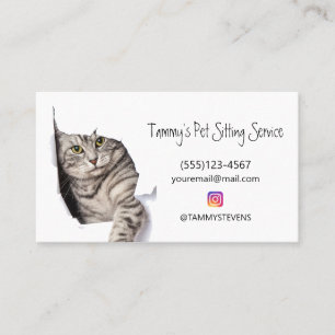 Carte De Visite Service de pose pour animaux de compagnie de chats