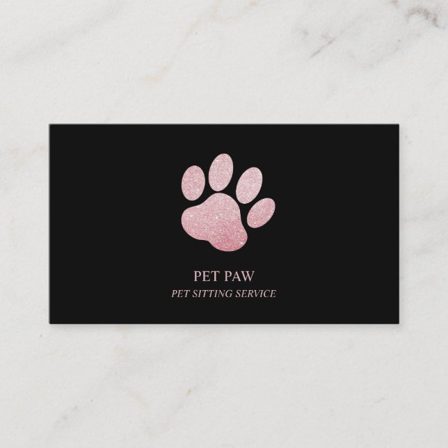 Carte De Visite Service de pose pour animaux de compagnie Paw Groo (Devant)