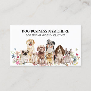 Carte De Visite Service de ramassage de déchets de chien moderne