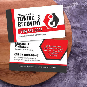 Carte De Visite Service de remorquage 24h/24 et assistance routièr