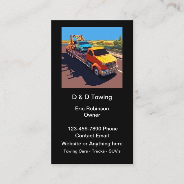 Carte De Visite Service de remorquage Cool  (Devant)
