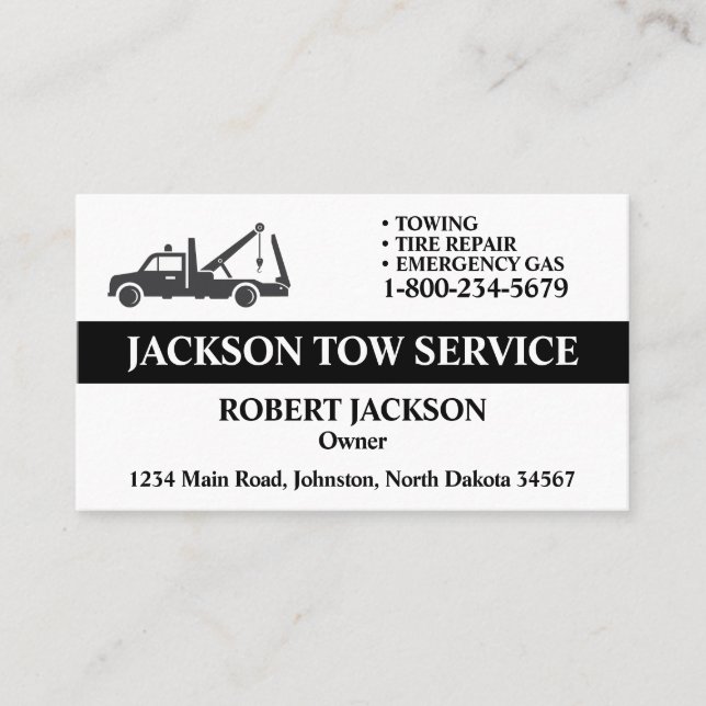 Carte De Visite Service de remorquage professionnel (Devant)