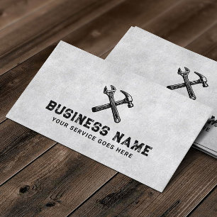 Carte De Visite Service de réparation de marteau vintage et de clé