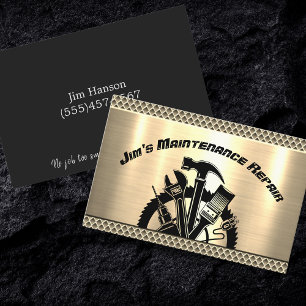 Carte De Visite Service de réparation de plaques en acier Handyman