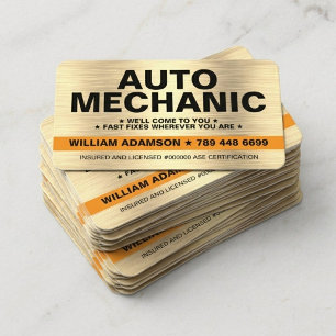 CARTE DE VISITE SERVICE DE RÉPARATION DE VOITURE / MÉCANICIEN AUTO