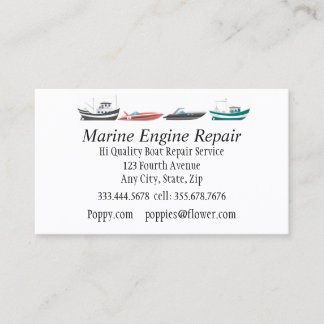 Carte De Visite Service de réparation des moteurs maritimes
