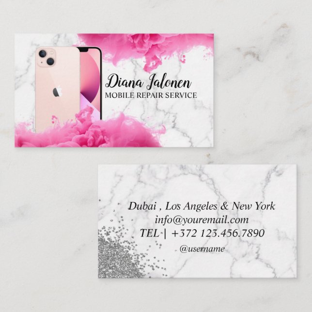 Carte De Visite Service de réparation mobile de téléphone cellulai (Devant / Derrière)