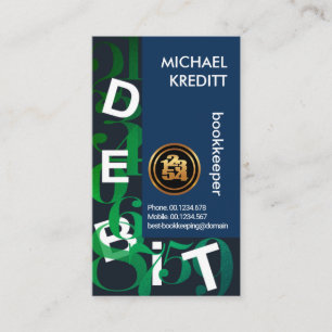 Carte De Visite Service de réservation de lettres de débit pour nu