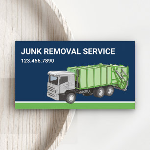 Carte De Visite Service de retrait des déchets de Navy Blue Camion