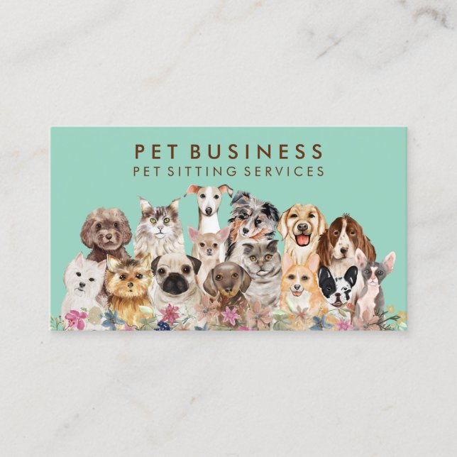 Carte De Visite Service de shampoing naturel pour animaux de compa (Devant)