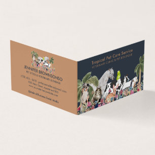 Carte De Visite Service de soins aux animaux tropicaux