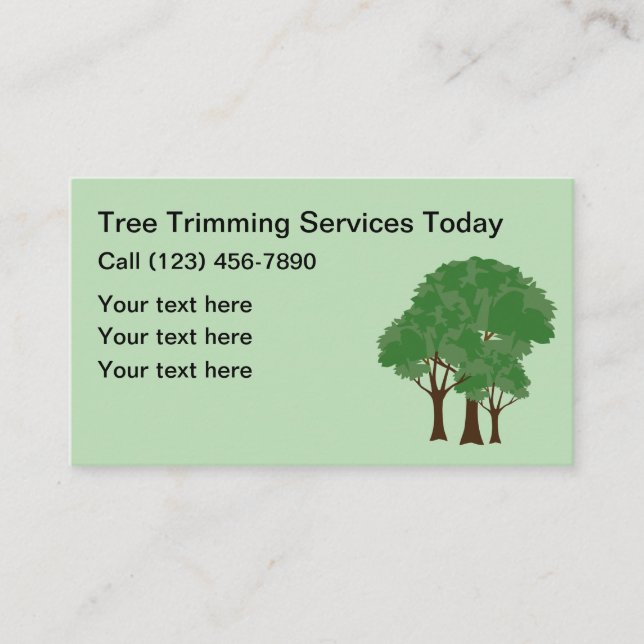 Carte De Visite Service de taille d'arbres local (Devant)