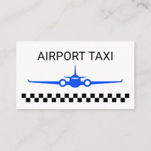 Carte De Visite Service de taxe d'aéroport d'avion bleu