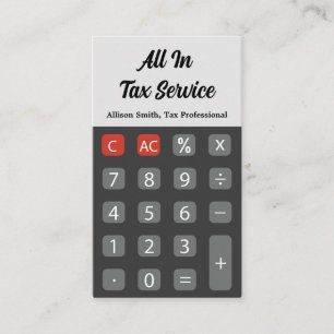 Carte De Visite Service de taxe de calculateur