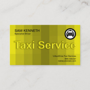 Carte De Visite Service de taxi à effet de verre arc-en-ciel jaune