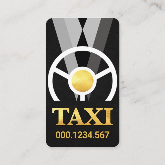 Carte De Visite Service de taxi Chauffeur Driver (Devant)