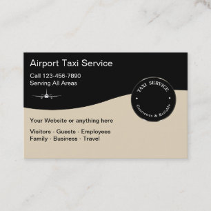Carte De Visite Service de taxi d'aéroport moderne