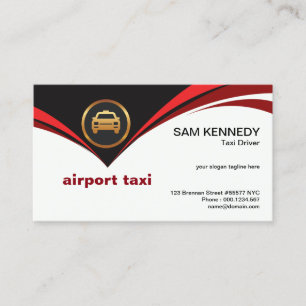 Carte De Visite Service de taxi de l'aéroport Fun Red Flying Cape